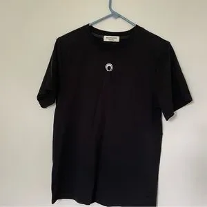 【MARINE SERRE】Men's Moon Logo Embroidery T-Shirt Black 25405341_55566468_600.jpg